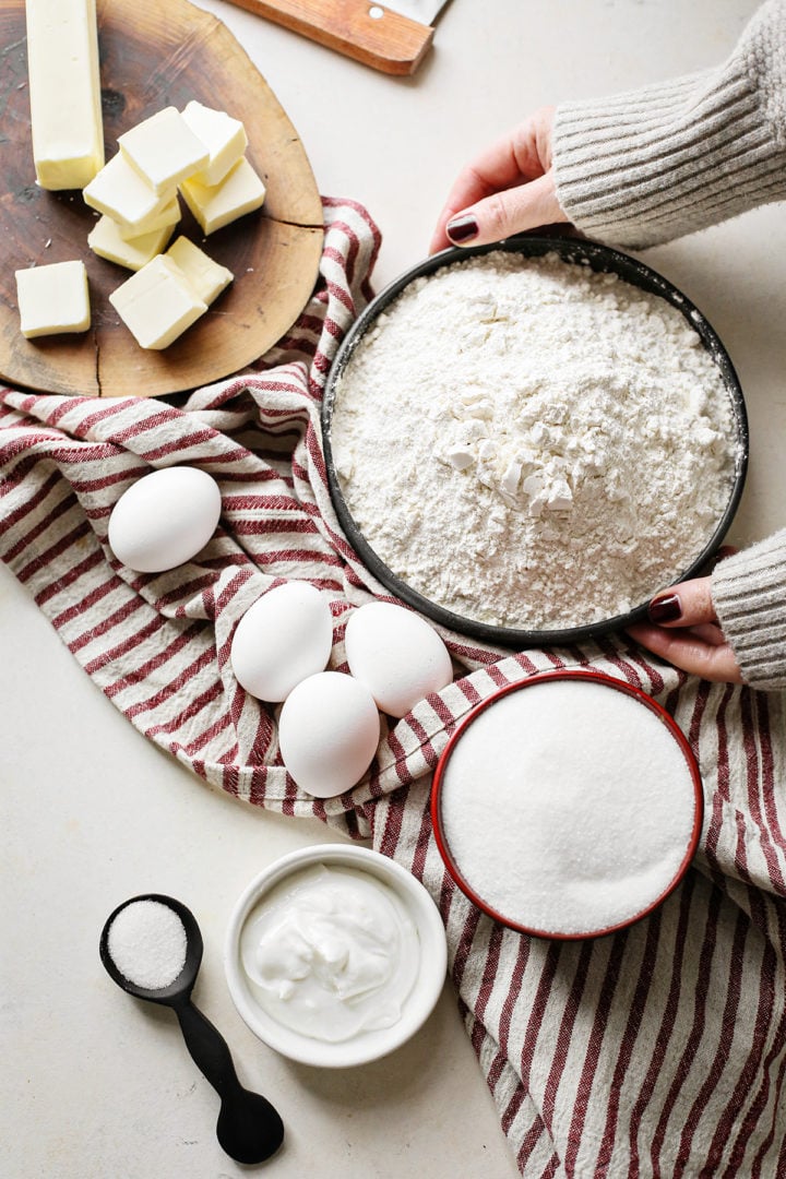 photo of ingredients in christmas sugar cookie bars