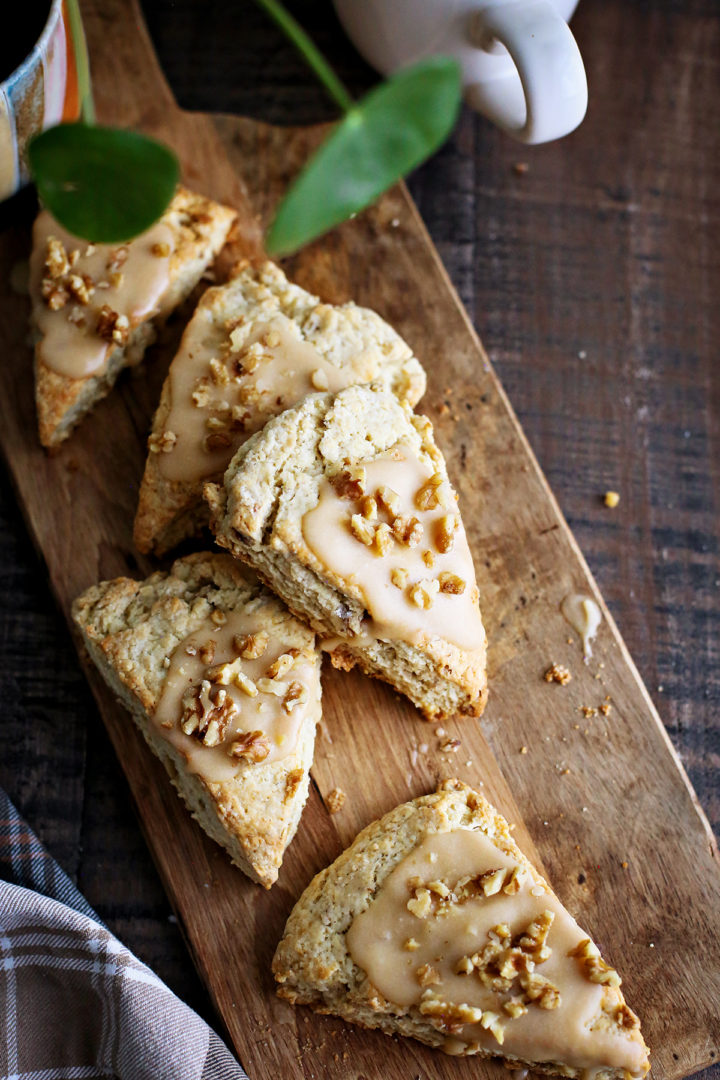 photo of a table set for brunch with maple scones