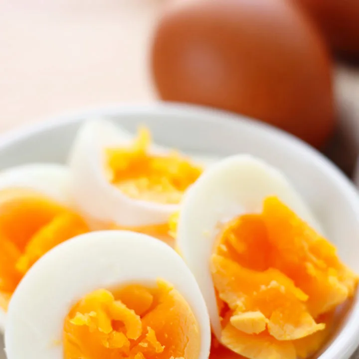 photo of microwaved hard boiled eggs