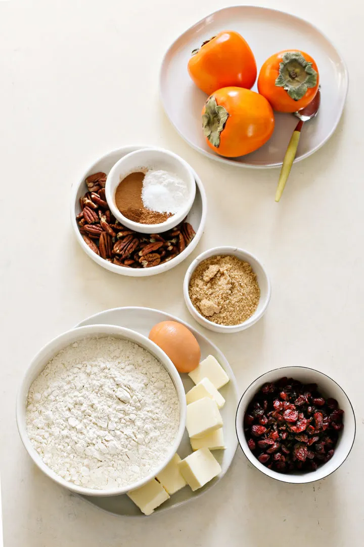photo of ingredients in persimmon cookies