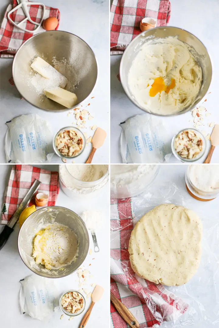 step by step photos how to make almond crescent cookies