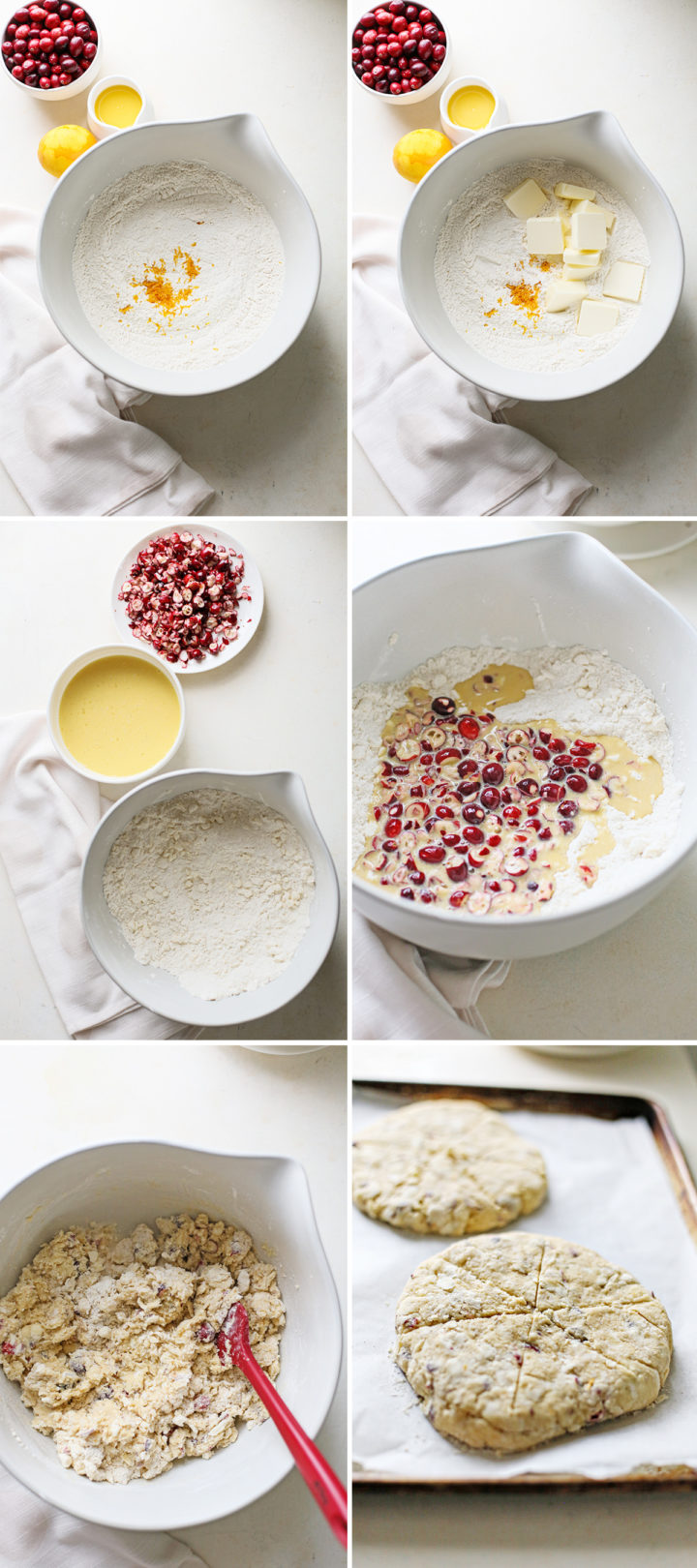 step by step photos how to make cranberry orange scones
