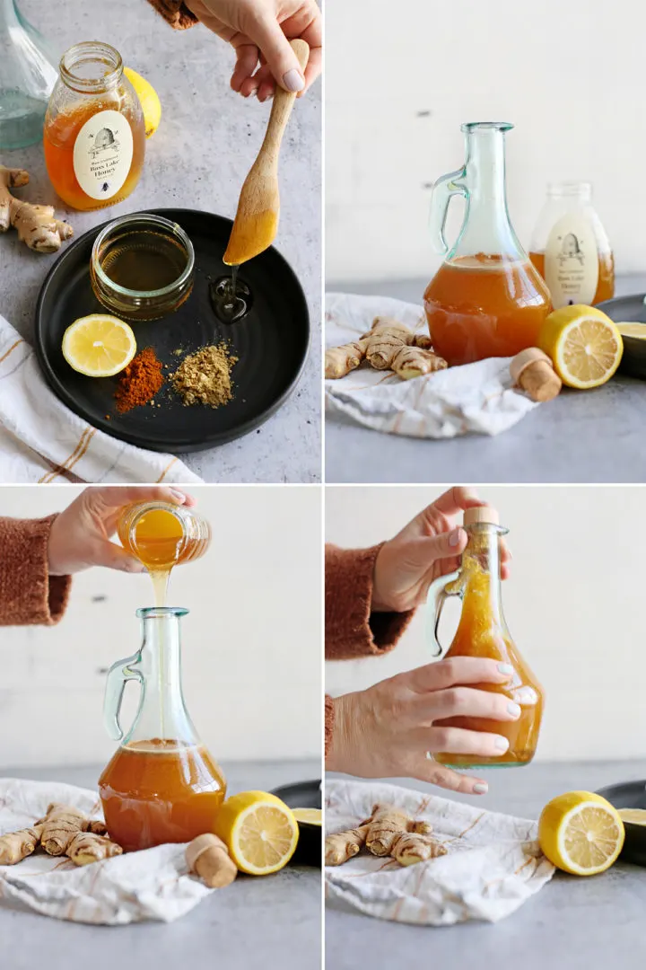 step by step photos showing how to make the best cough remedy using this homemade cough syrup recipe