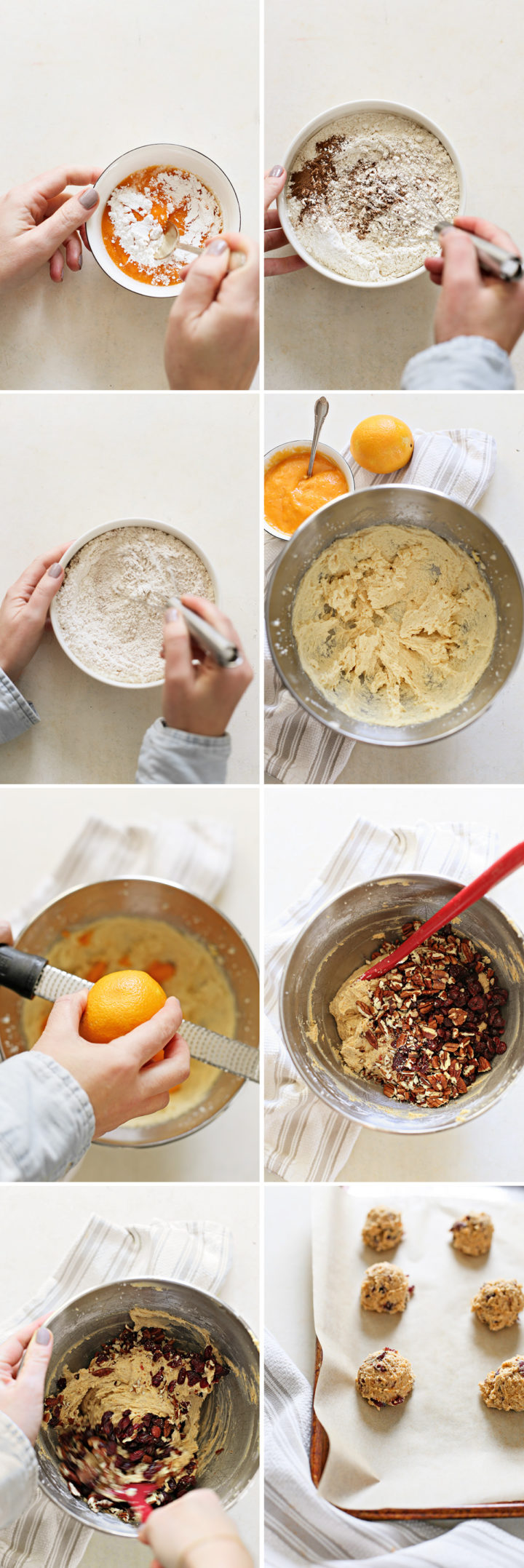 step by step photos showing how to make this recipe for persimmon cookies