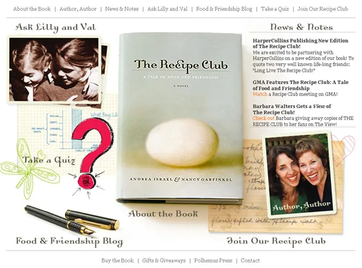 photo of the recipe club book that the crescent cookie recipe is found in