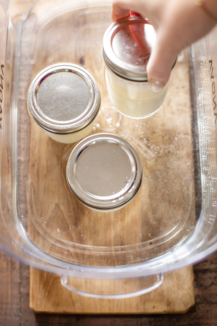 photos showing how to make best creme brulee recipe in a sous vide water bath