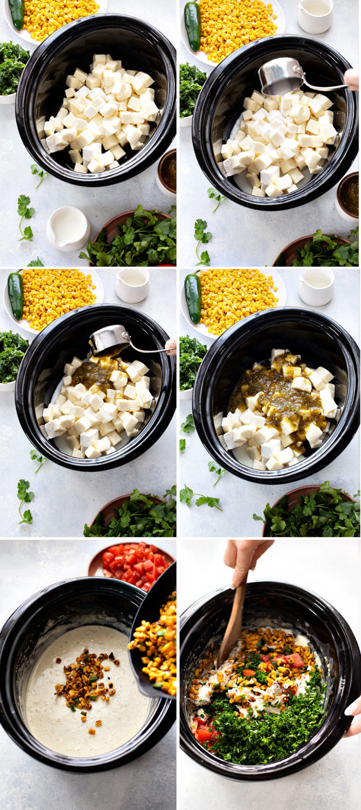 step by step photos showing how to make queso blanco