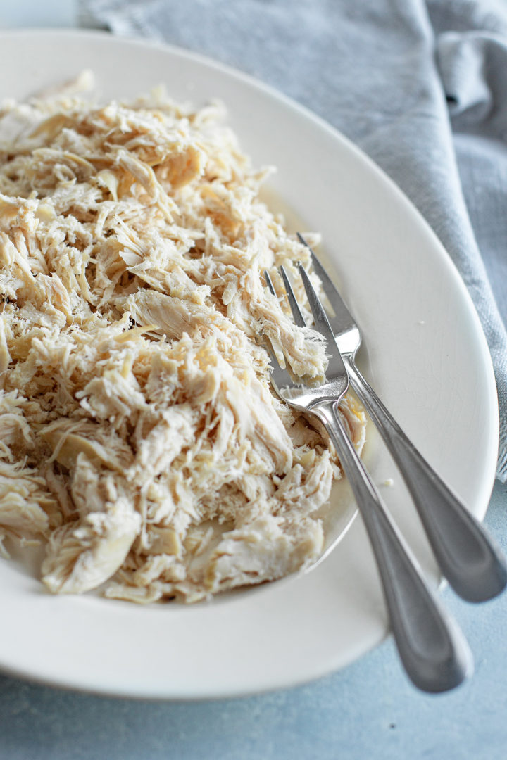 photo of a plate of shredded chicken