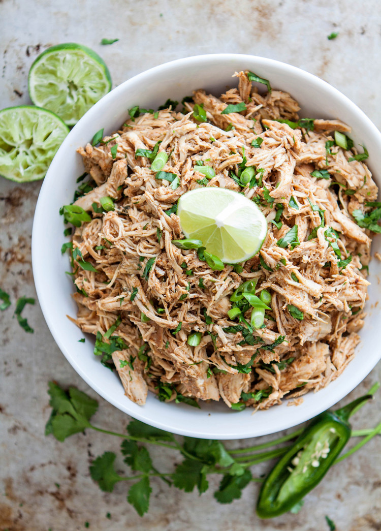 photo of shredded chicken in a bowl