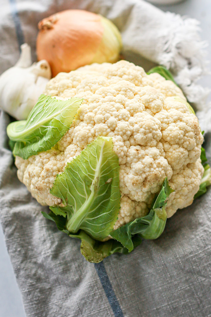 photo of a head of cauliflower to make roasted cauliflower
