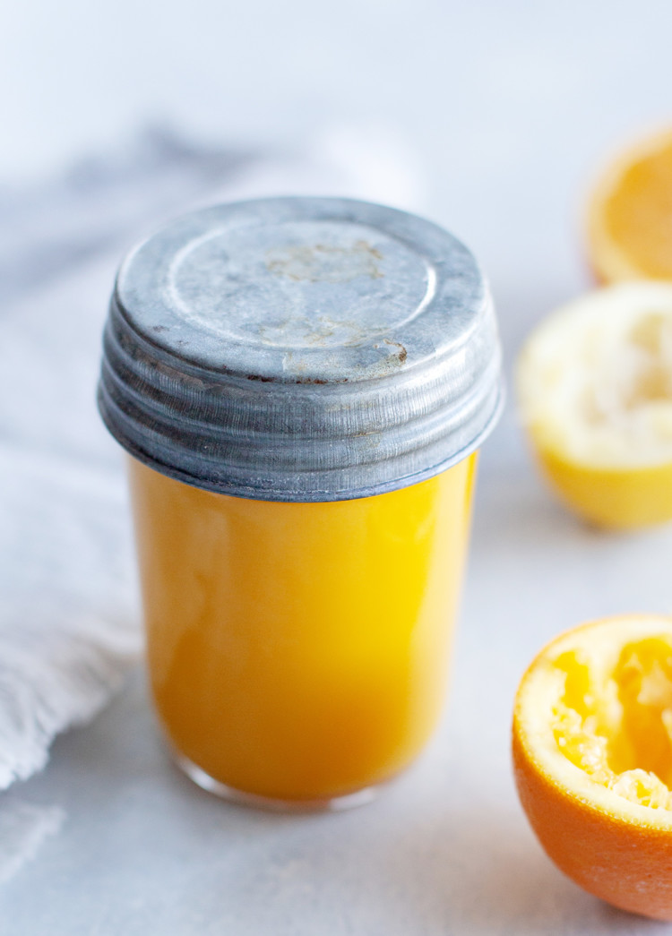 Jar of orange curd