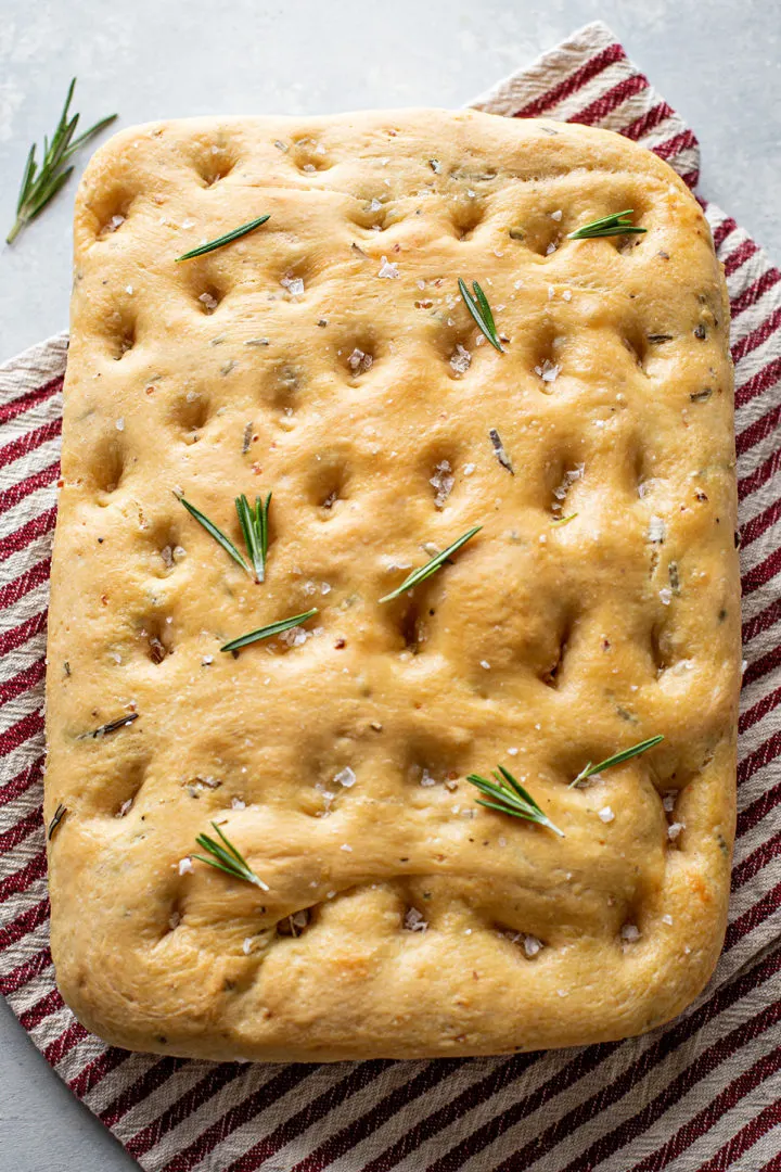 photo of rosemary focaccia bread recipe after baking