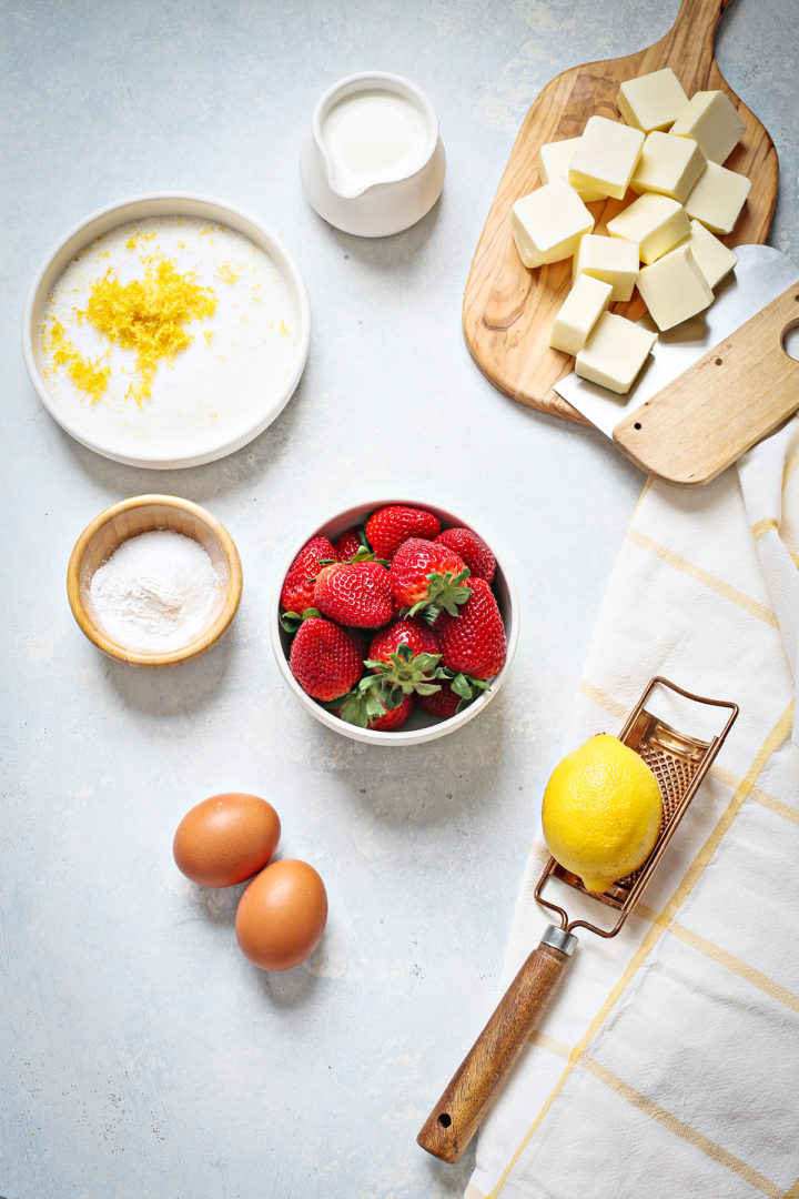 ingredients needed to make this strawberry scones recipe