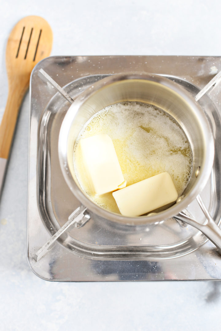 step 1 showing how to make brown butter