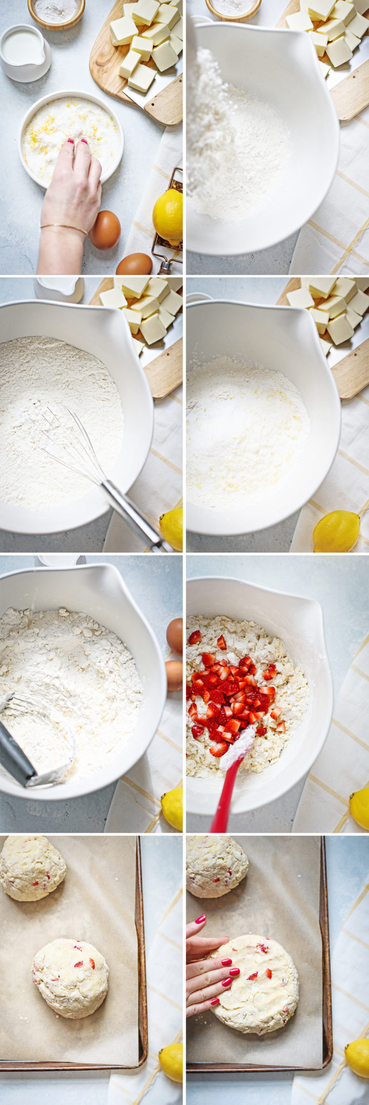 step by step photos how to make strawberry scones