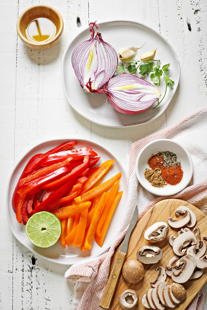 ingredients needed to make vegetarian fajitas