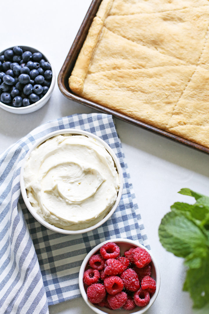 step showing how to make this red white and blue desserts for 4th of july