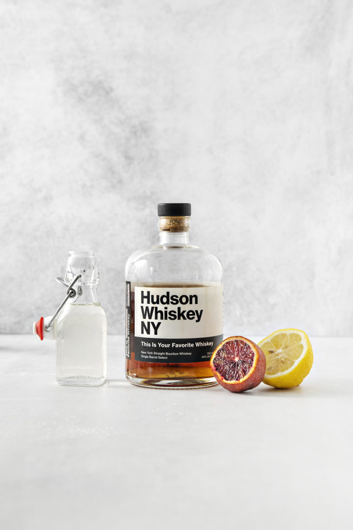 ingredients needed to make a blood orange cocktail recipe