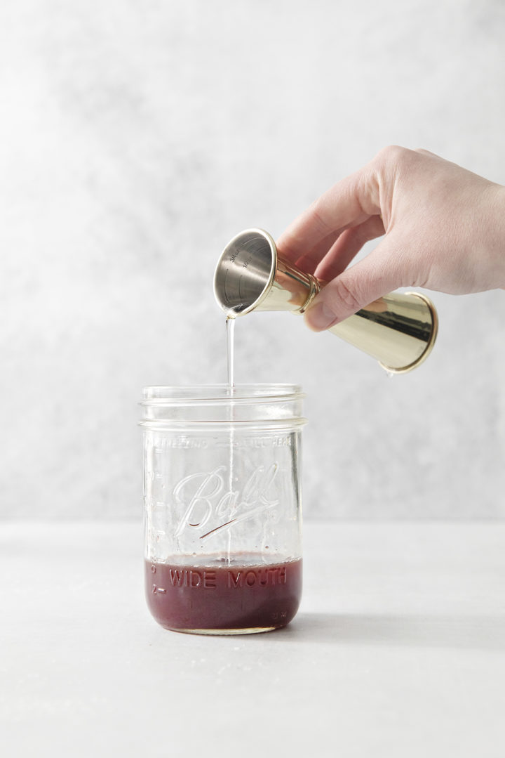 photo of step 3 to make a blood orange whiskey sour