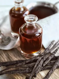 two bottles of bourbon vanilla extract