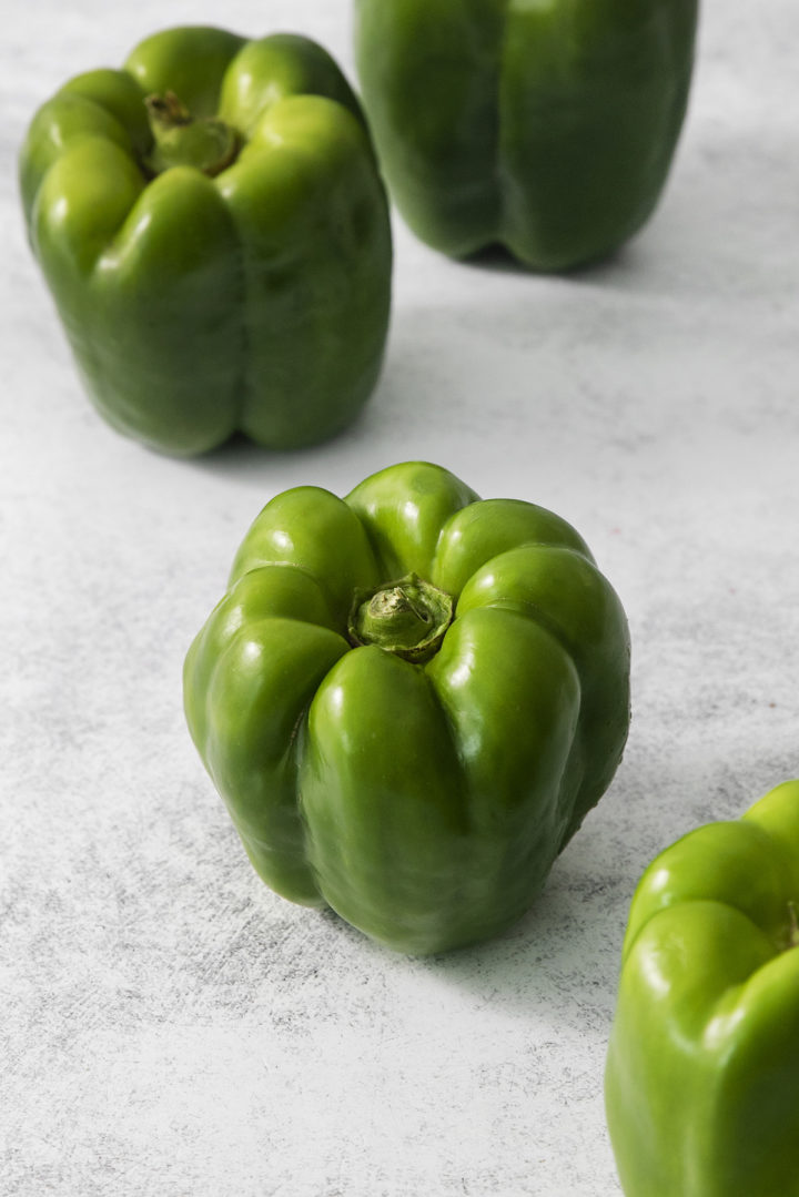 bell peppers on a light background