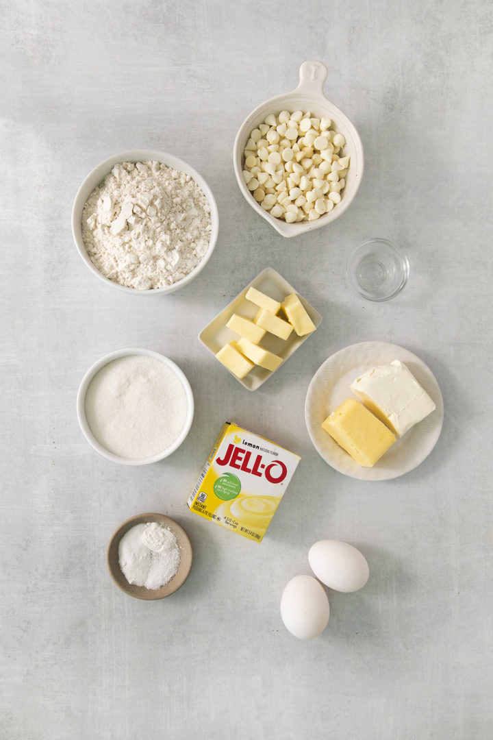ingredients needed to make gluten free lemon cookies