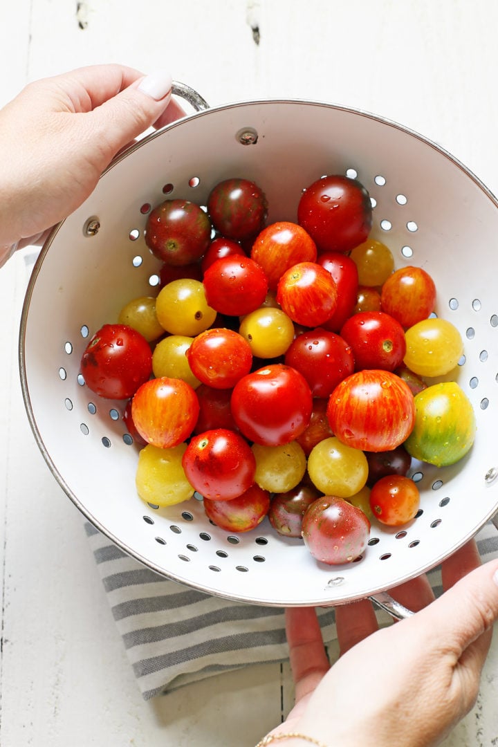 tomatoes for grilled bruschetta chicken