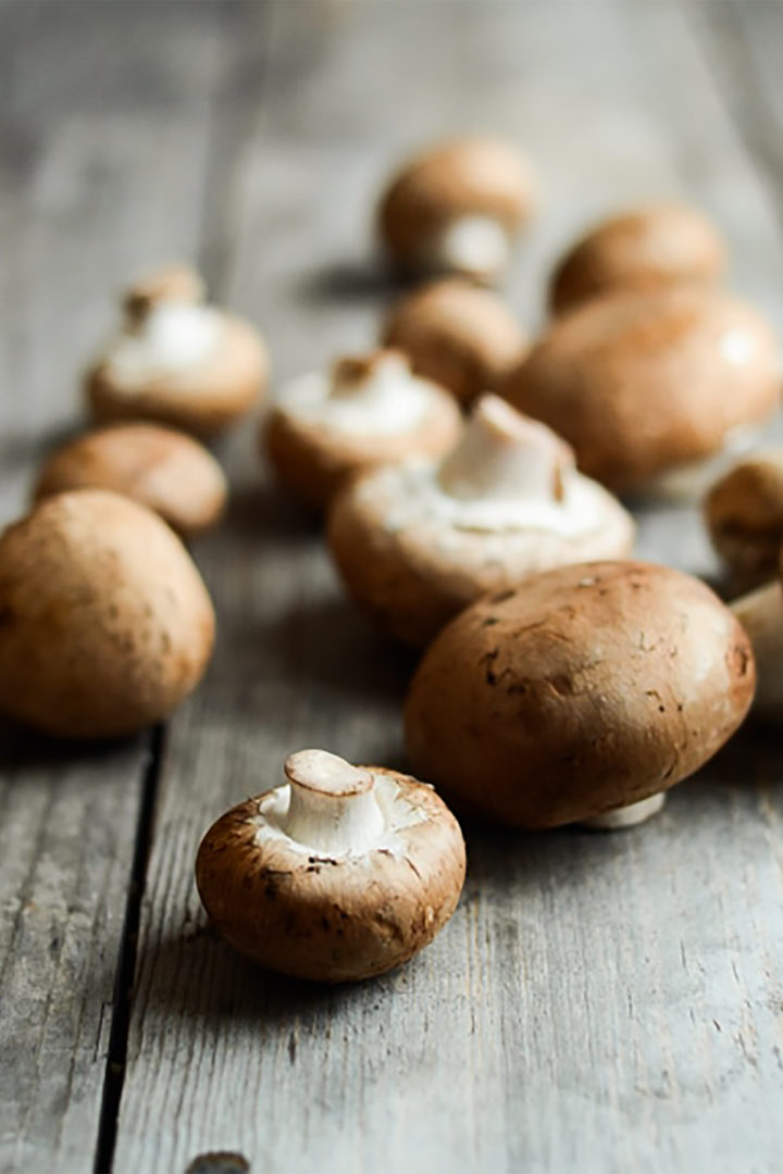 portobello mushrooms to make a shrimp and mushrooms appetizer