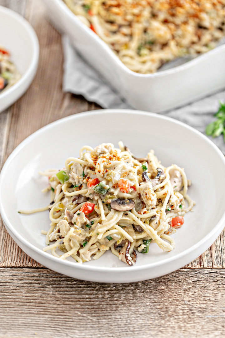 bowl of turkey tetrazzini