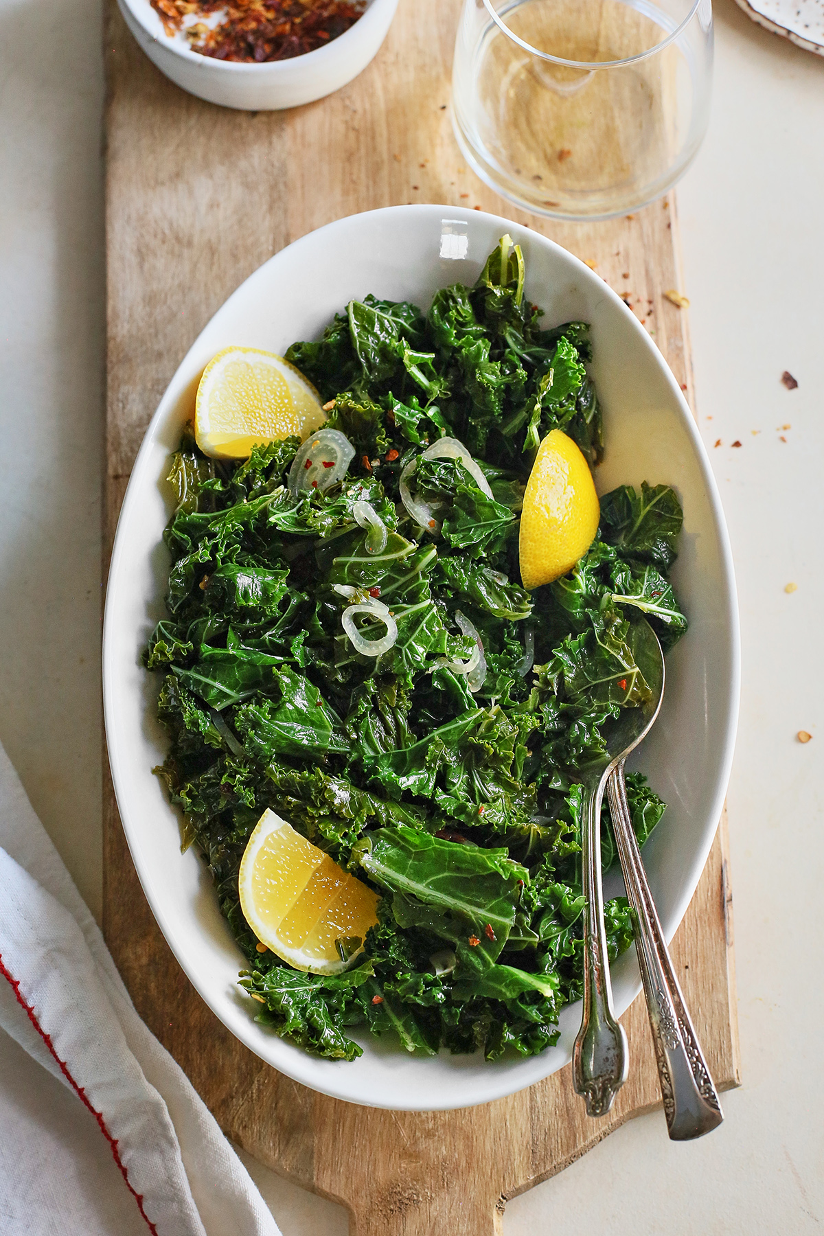Simple Sautéed Kale with Garlic & White Wine Good Life Eats