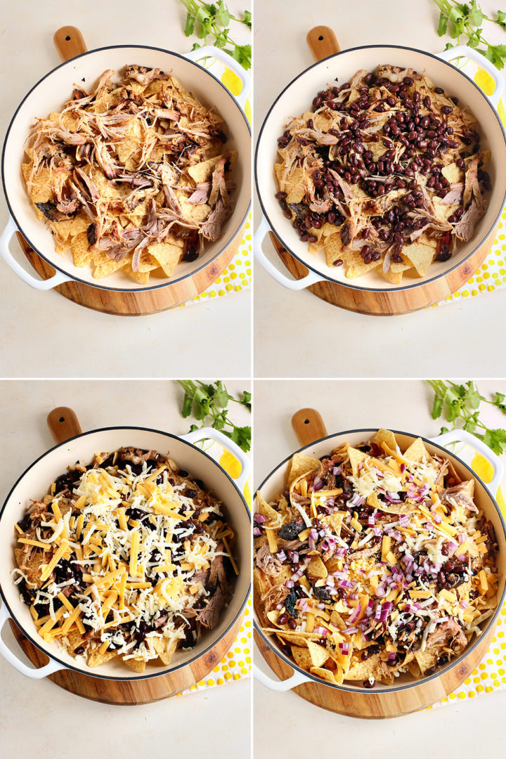 step by step photos how to make recipe for pulled pork nachos
