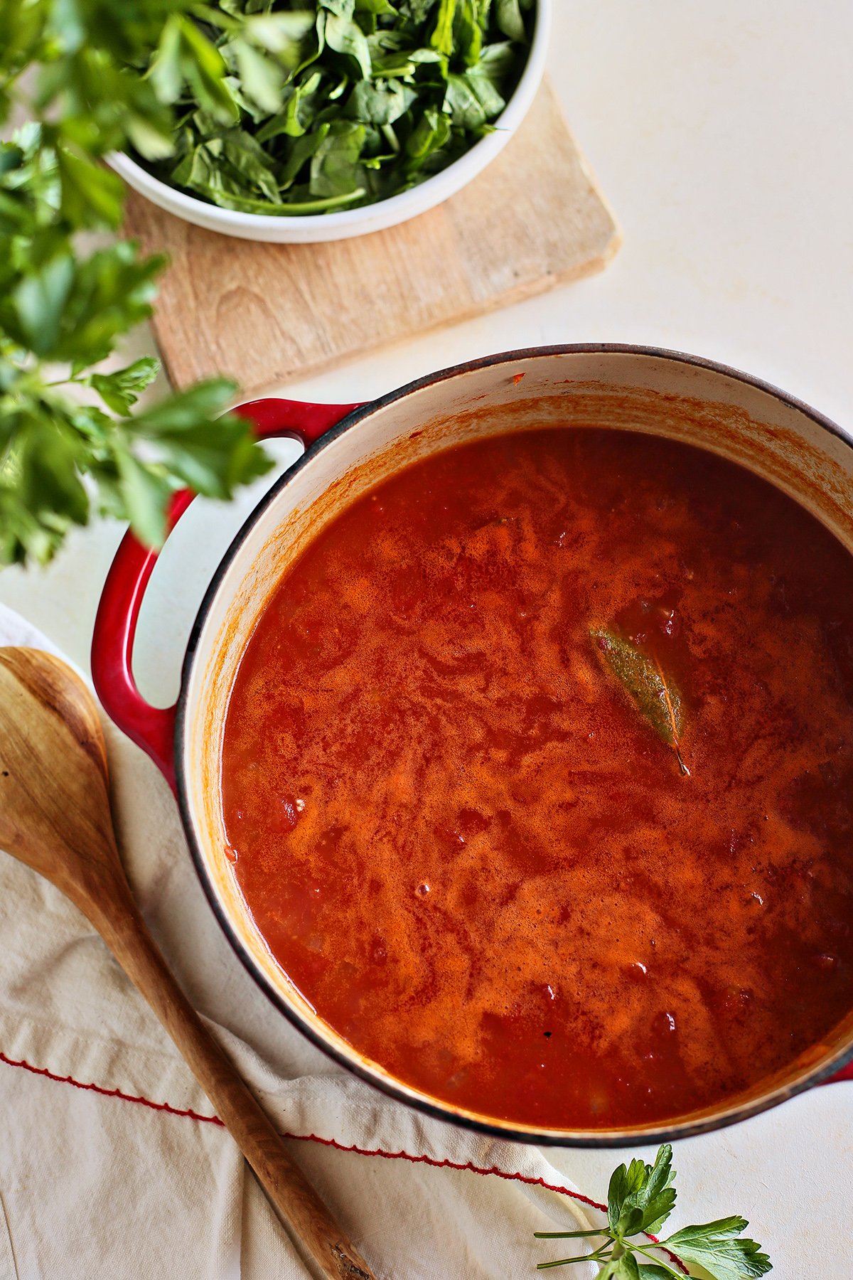 Making-Tomato-Florentine-Soup | Good Life Eats