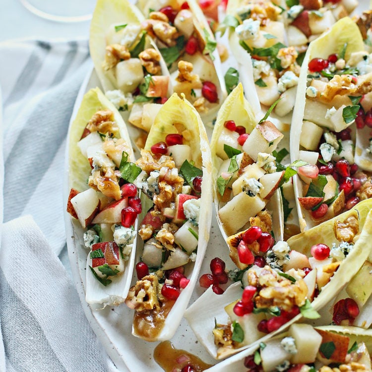 platter of stuffed endive appetizer