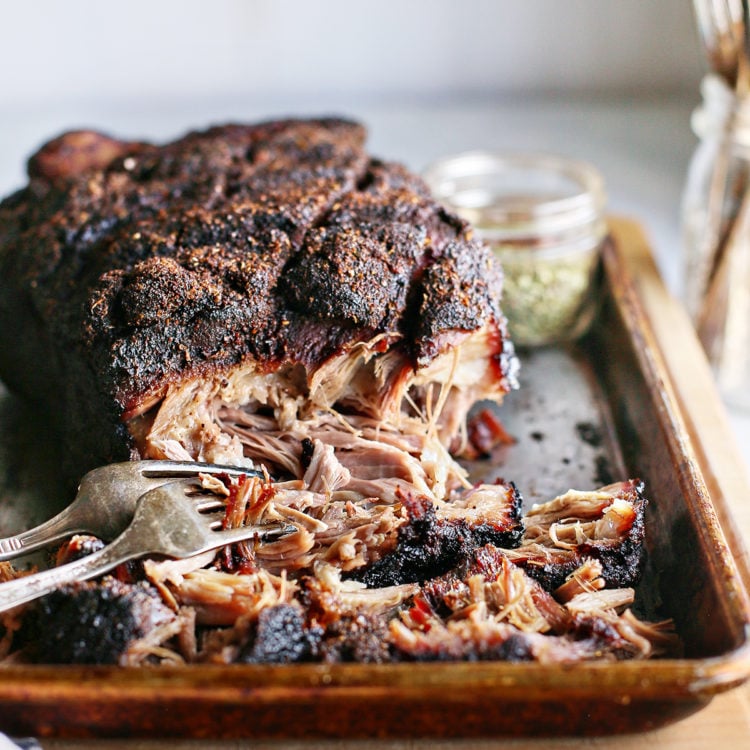 photo of baking sheet with shredded pulled pork