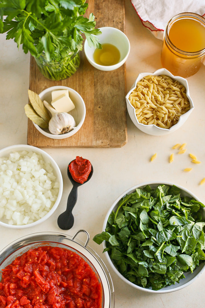 ingredients in tomato florentine soup