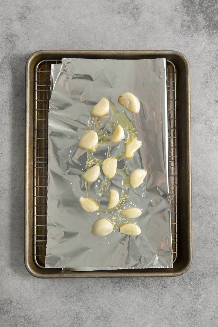 how to roast garlic (peeled individual garlic cloves)
