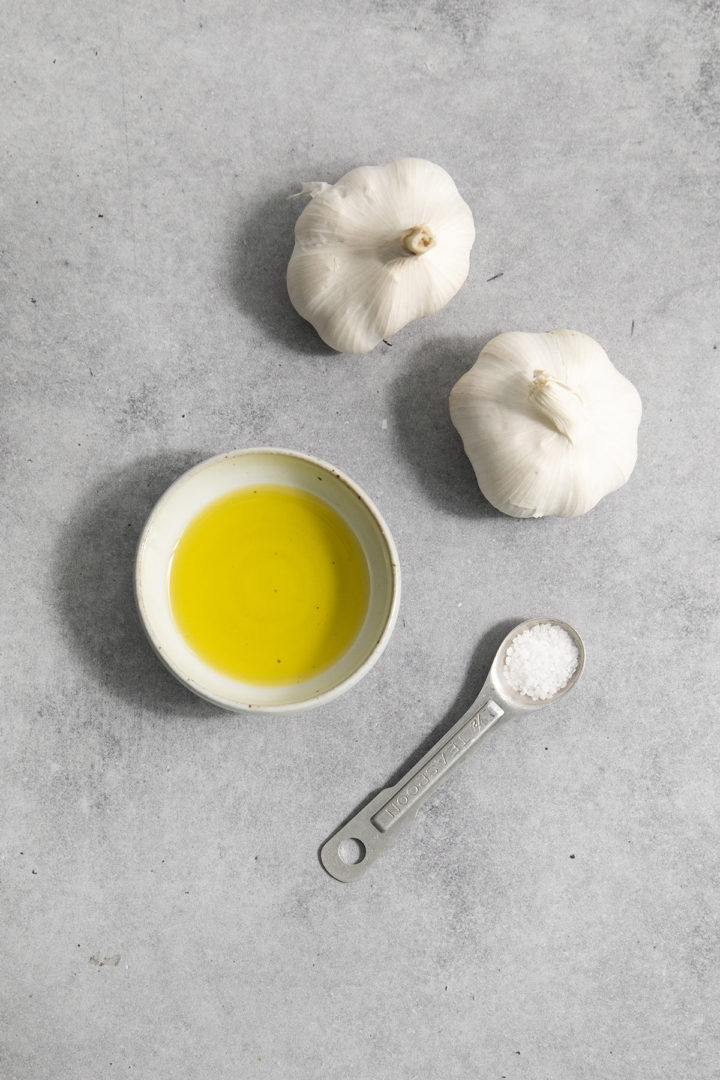 ingredients needed to make roasted garlic