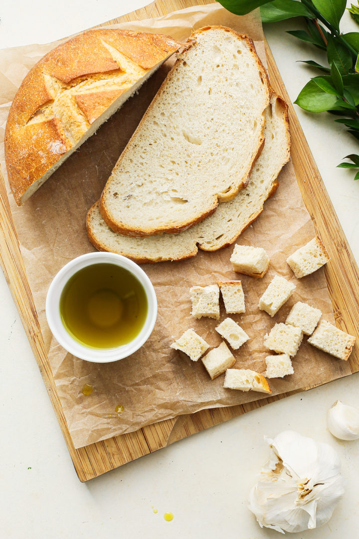 ingredients needed to make sour dough croutons