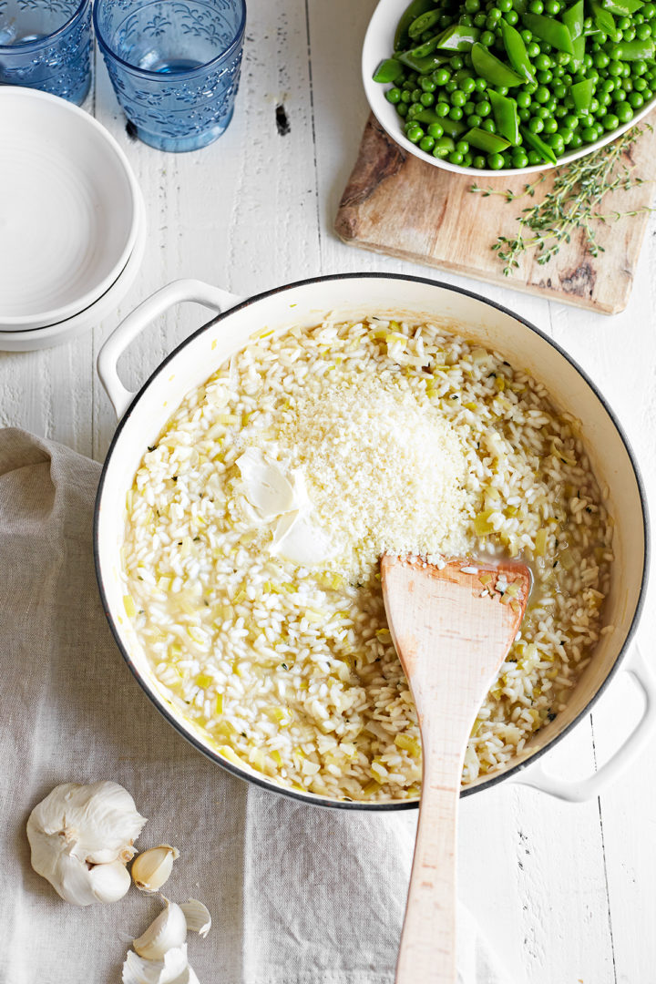 photo showing how to make spring risotto