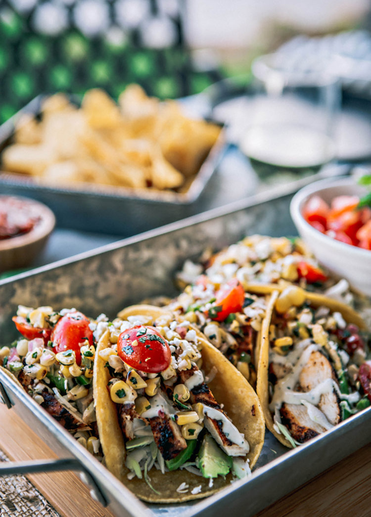 Chicken Tacos with Grilled Corn Tomato Salsa images and recipe